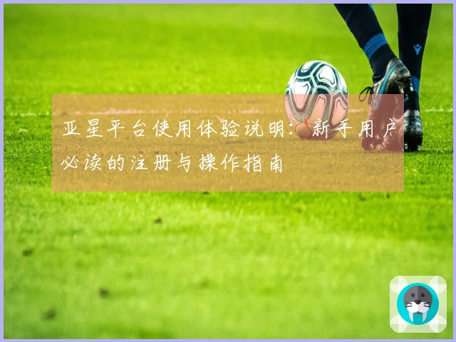 亚星平台使用体验说明:新手用户必读的注册与操作指南